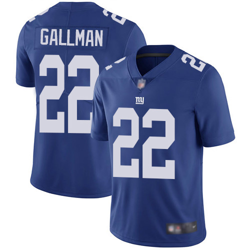 Men New York Giants #22 Wayne Gallman Royal Blue Team Color Vapor Untouchable Limited Player Football NFL Jersey->new york giants->NFL Jersey